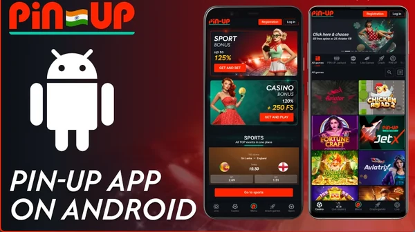 Pin Up app on an Android phone
